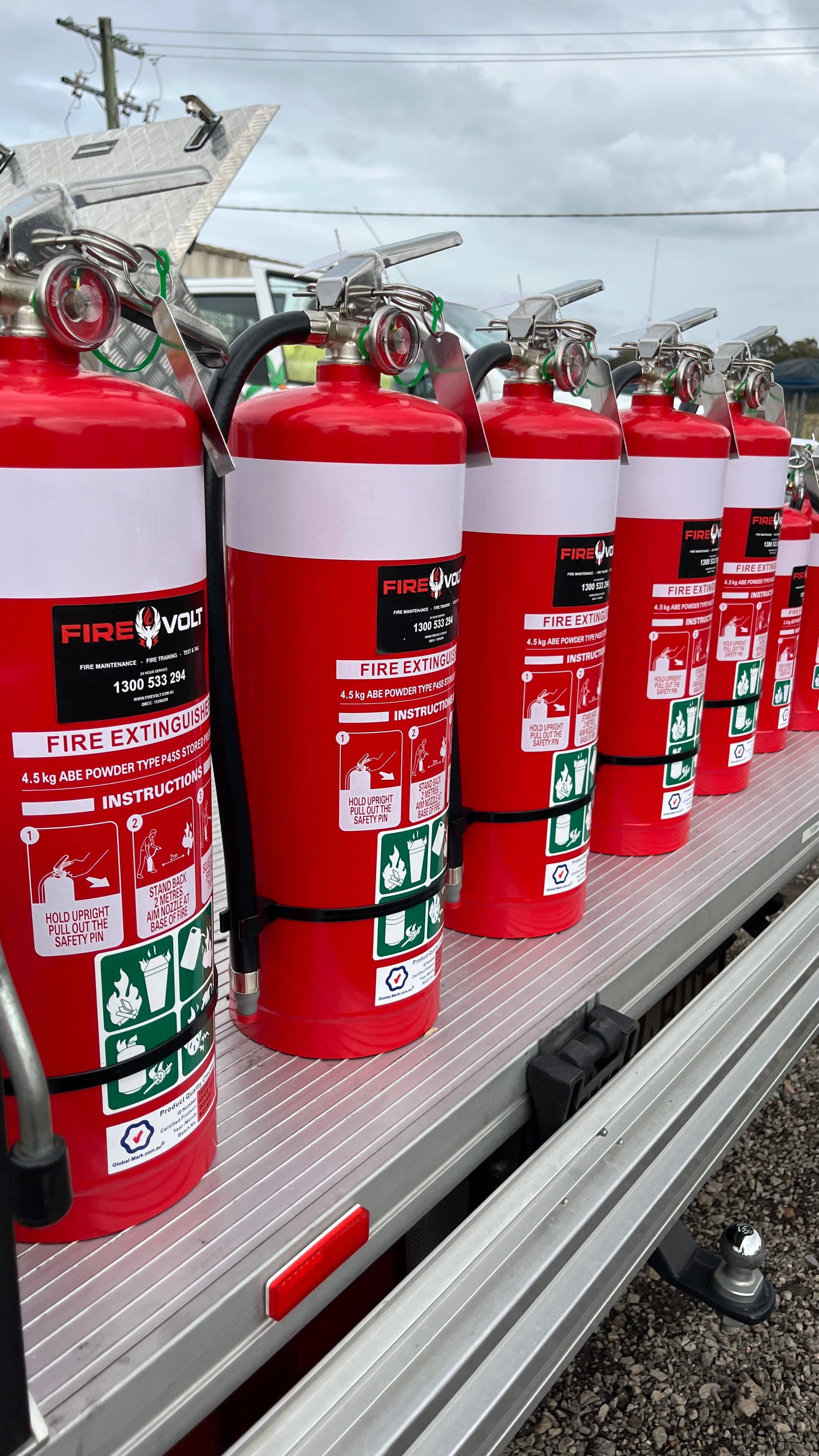 Fire extinguisher installation